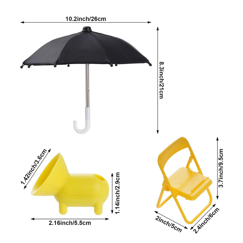 [Australia - AusPower] - Yymobt Phone Umbrella for Sun, Universal Cell Phone Umbrella Suction Cup Stand, Anti-Glare Cover Sun Shield, Adjustable Piggy Suction Cup Phone Stand, Outdoor Cell Phone Sunshade Holder 
