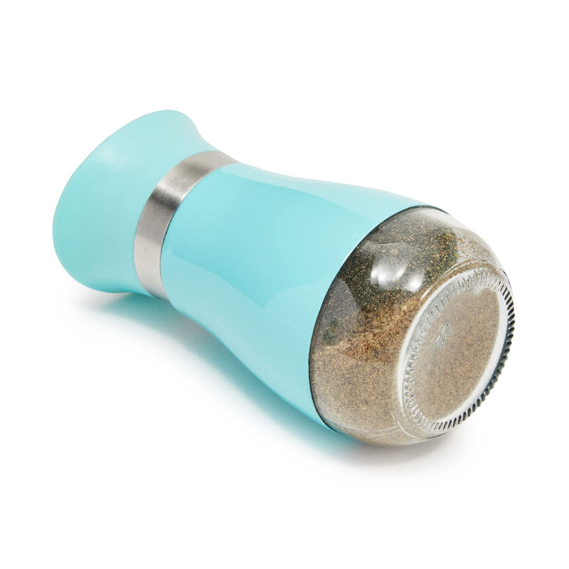 [Australia - AusPower] - Teal Salt and Pepper Shakers with Glass Bottom, Stainless Steel Refillable (2 Piece Set) Teal 