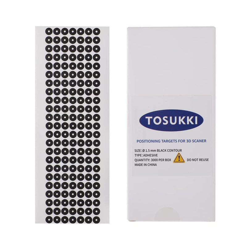 [Australia - AusPower] - TOSUKKI 3mm/1.5mm/0.8mm/0.4mm Positioning Targets for 3D Scaner,Reference Point Markers/Reflection Markers for 3D Scaning（3000 Per Box） Ø0.4mm 