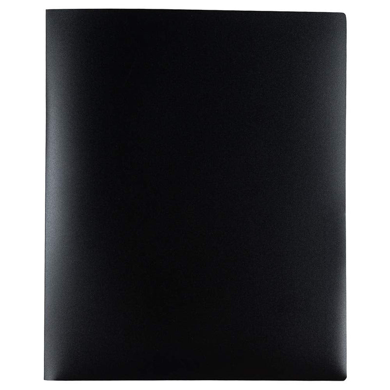 [Australia - AusPower] - JAM PAPER Heavy Duty Plastic Multi Pocket Folders - 6 Pocket Organizer - Black - 2/Pack 6 Pocket (Pack of 2) 