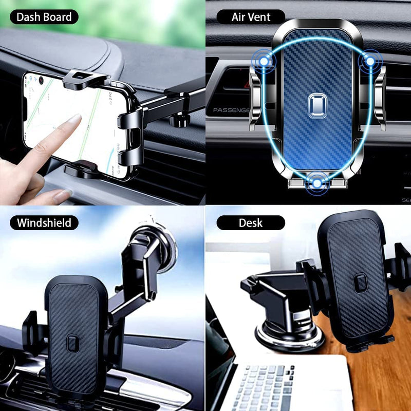 [Australia - AusPower] - Car Phone Holder for Car, Cell Phone Holder Car with Industrial-Strength Strong Suction Cup, Car Phone Mount Dashboard Compatible with iPhone 13, Android Smartphones, GPS Devices etc 