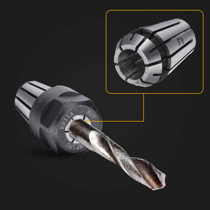 [Australia - AusPower] - Yaocom 19 Pcs ER11 Spring Collet Set Er11 A M14 Thread Collet Clamping Nuts ER11 Precision Spring Collet Set for CNC Engraving Milling Lathe Chuck Tool, 1.0mm-7.0mm and 1/4, 1/8 