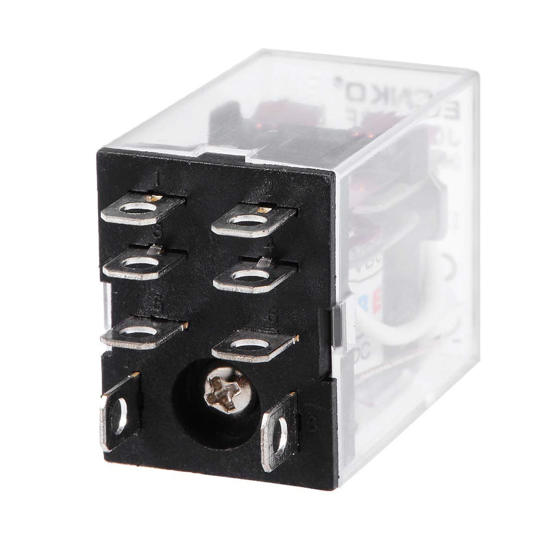 [Australia - AusPower] - uxcell JQX-13F DC 12V Coil DPDT 8 Pins Green Light Electromagnetic Power Relay + Socket 