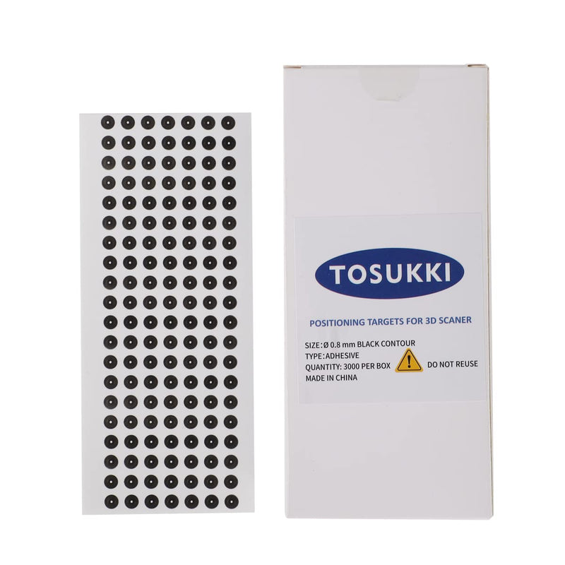 [Australia - AusPower] - TOSUKKI 3mm/1.5mm/0.8mm/0.4mm Positioning Targets for 3D Scaner,Reference Point Markers/Reflection Markers for 3D Scaning（3000 Per Box） Ø0.4mm 