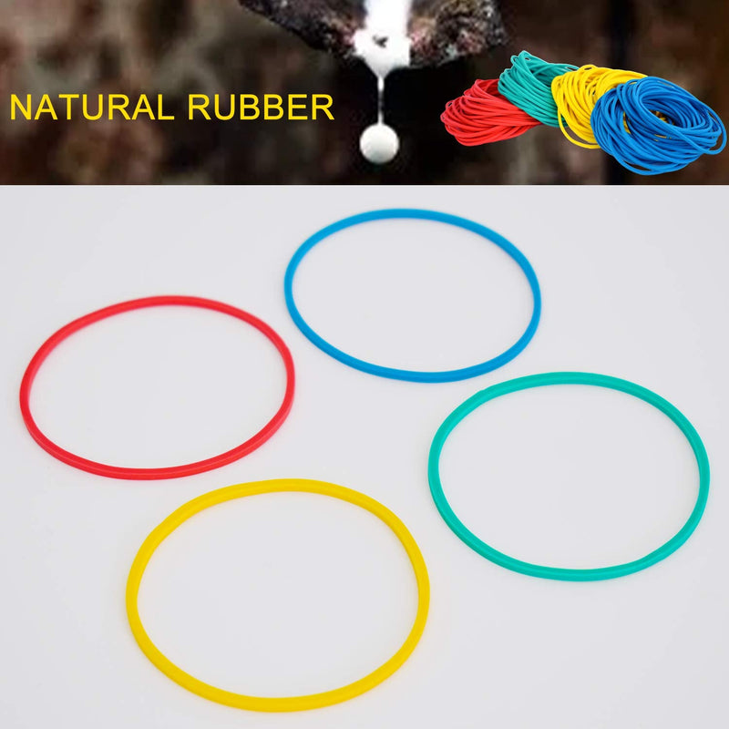 [Australia - AusPower] - 400PCS 50mm Color Rubber Bands Durable Multi-Color Rubber Bands Office Supplies Stretchable Rubber Bands Stationery Supplies 2 Inch Rubber Bands 