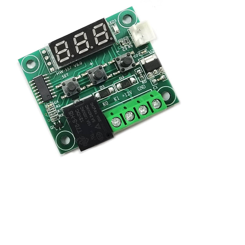 [Australia - AusPower] - Kiro&Seeu W1209 12V DC Digital Temperature Controller Board Micro Digital Thermostat -50-110°C Electronic Temperature Cool Temp Control Module Switch with 10A One-Channel Relay with LED Display 