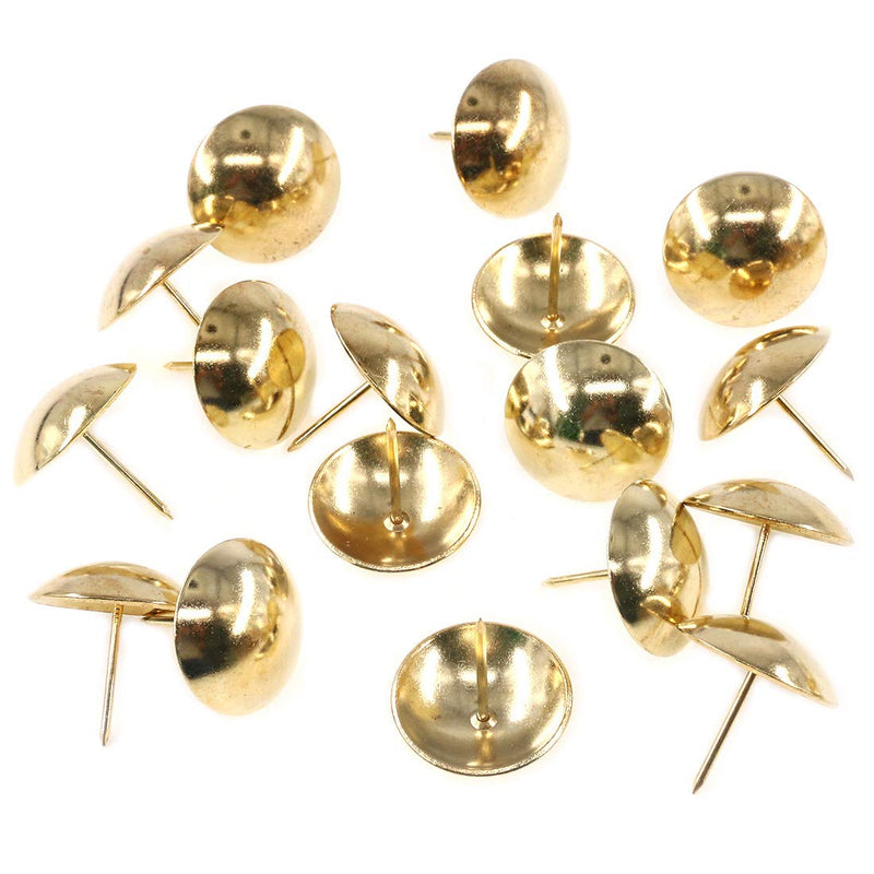 [Australia - AusPower] - Keadic 60Pcs 1-3/16"(30mm) Antique Upholstery Tacks Furniture Nails Pins Assortment Kit for Upholstered Furniture Cork Board or DIY Projects - Gold 1-3/16"(30mm) - 60Pcs 