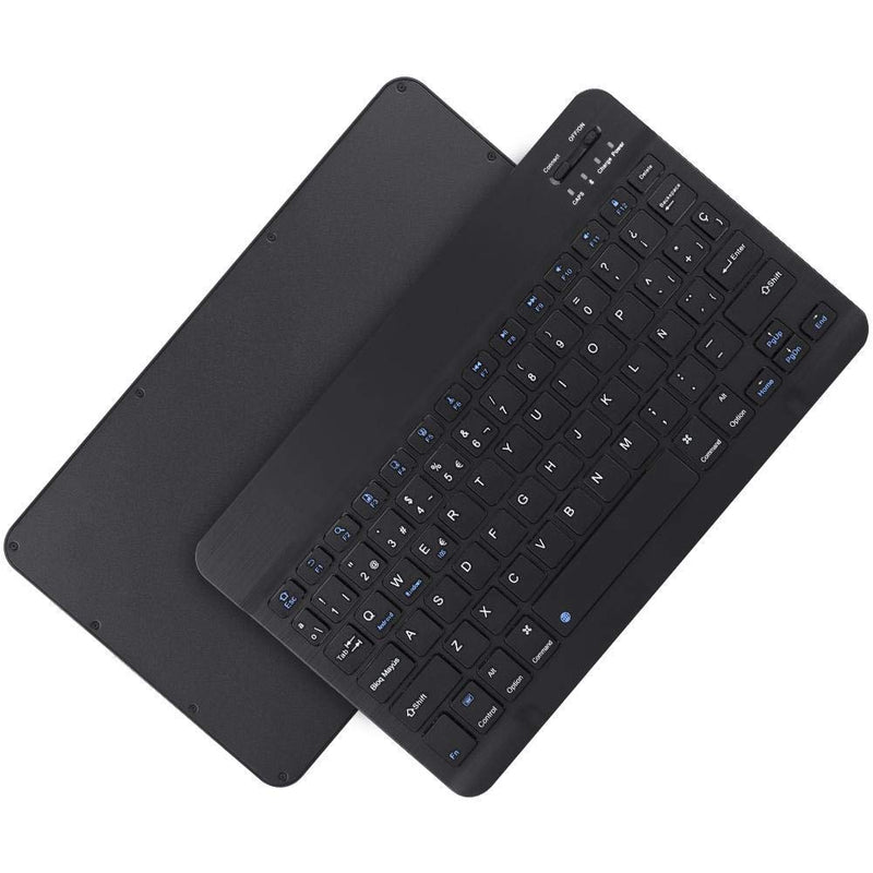 [Australia - AusPower] - 78Key Spanish Wireless Keyboard,Multifunctional Ultra Slim Spanish Wireless Bluetooth Keyboard,Mini Portable Wireless Bluetooth 3.0 Spanish Keyboard Touchpad,for iOS/Microsoft/Android 