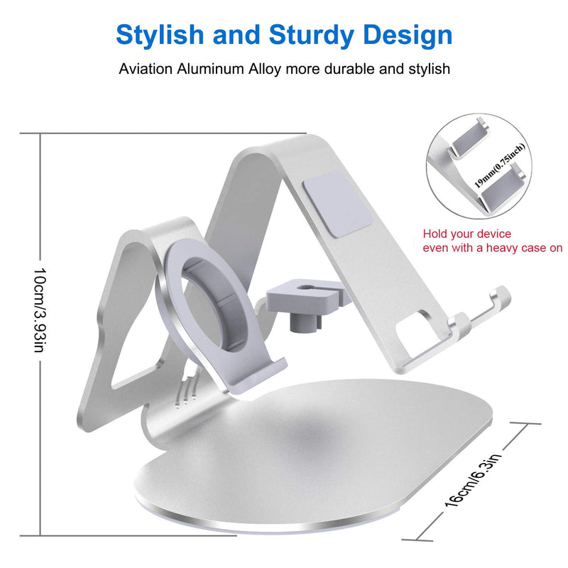 [Australia - AusPower] - Charger Stand for Apple Watch iPhone & Airpods,3 in 1 Aluminum Charging Dock Holder for iPad,iWatch Series 6/SE/5/4/3/2/1,AirPods Pro/2 and iPhone Series 12/11/Xs/X/8/7/6s (Charger & Cables Required) X(7x4.3x4.2inch) A-Silver 