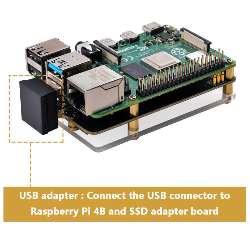 [Australia - AusPower] - GeeekPi M.2 NVME SSD Storage Expansion Board for Raspberry Pi 4, Only Support M.2 NVME SSD (Pi Board or M.2 NVME SSD NOT Included) 