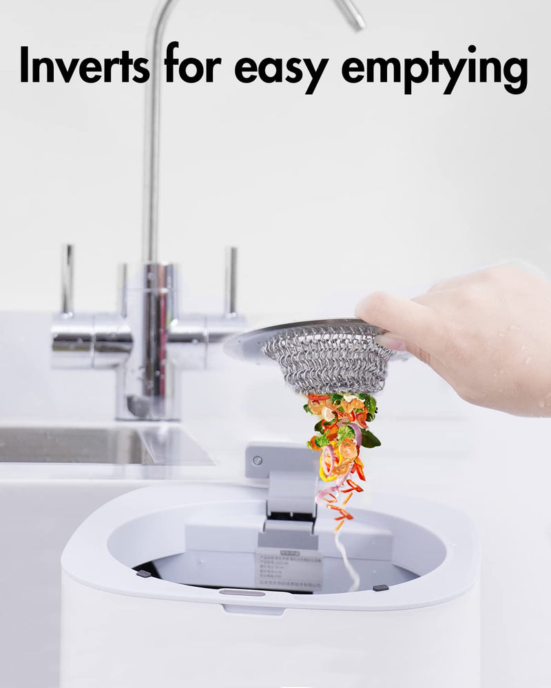 [Australia - AusPower] - Kitchen Sink Strainer, Reversible Mesh Sink Drain Strainer with 304 Stainless Steel , Wokdada Revolutionary Anti-rust Sink Strainer Food Catcher for Garbage Disposal without Clogging 