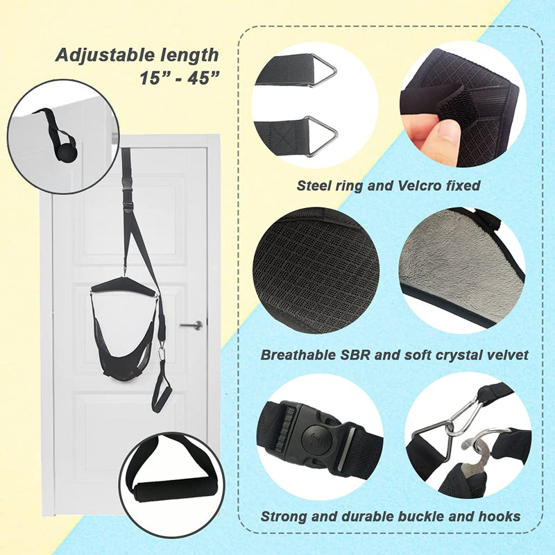 [Australia - AusPower] - Cervical Neck Traction Hammock Device, Over Door Spine Exerciser Support Brace Posture Corrector for Relief Head Shoulder Pain 