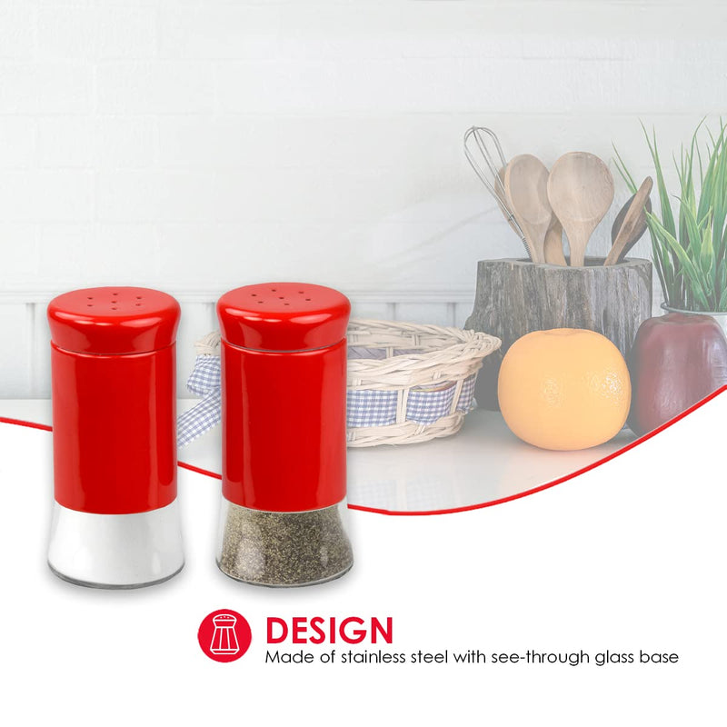 [Australia - AusPower] - Home Basics Essence Collection Salt and Pepper Shaker Set, Red 