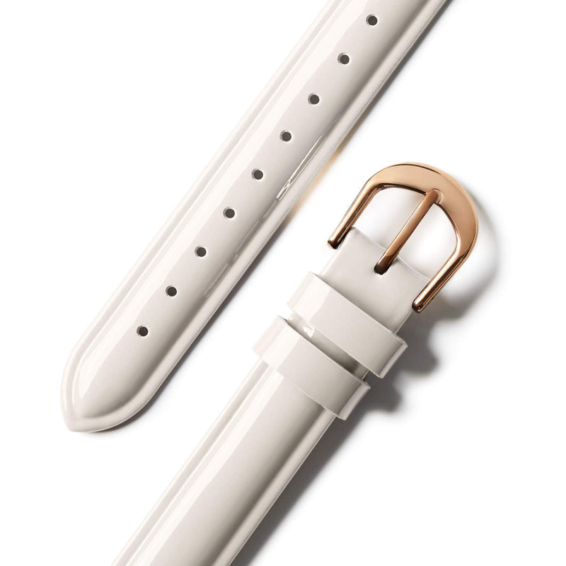 [Australia - AusPower] - Mazoft Patent Leather Bands Compatible with Apple Watch Band 38mm 40mm 41mm 42mm 44mm 45mm, Slim Glossy Leather Watch Thin Wristband for iWatch SE Series 7/6/5/4/3/2/1(Off-white, 42mm/44mm/45mm) Off-white 