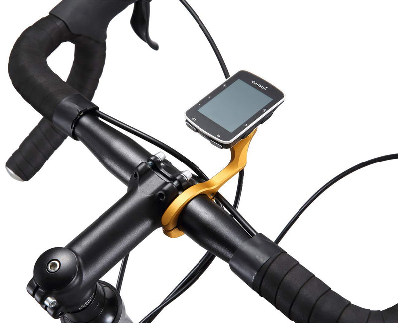 [Australia - AusPower] - Dymoece Aluminium Alloy Out Front Bicycle Computer Combo Handlebar Mount for Garmin Edge 200 500 510 520 800 810 820 1000 1030 and Sport Action Camera,Compatible Handlebar Sizes 31.8mm 25.4mm Black 