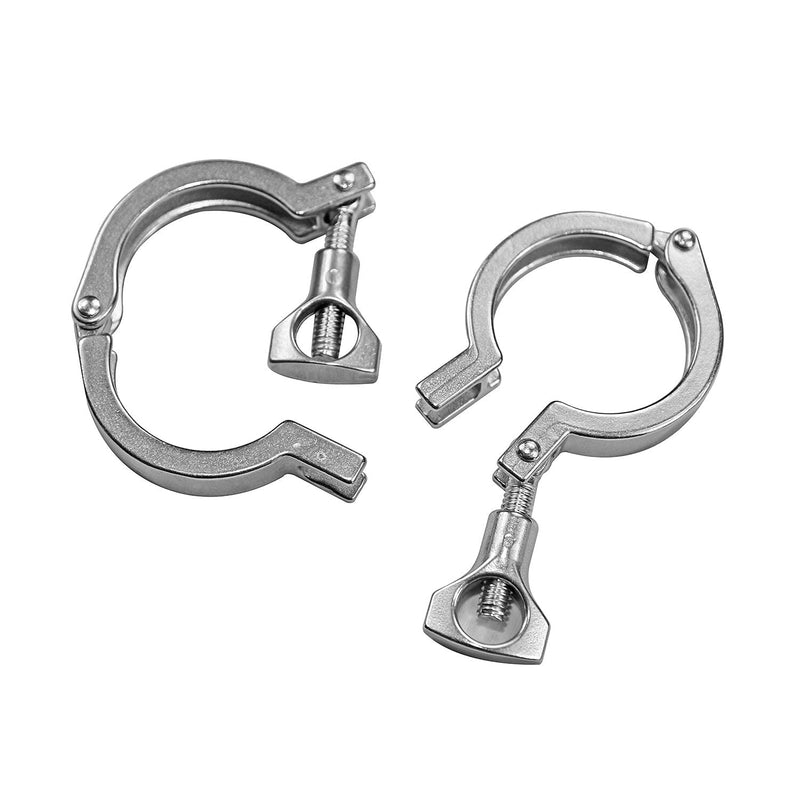 [Australia - AusPower] - AKIHISA 2 Pack Heavy Duty Tri Clamp for Flange Ferrule TC 3.05inch(77.5mm) Fit for Tube OD 2.25" to 2.5" 