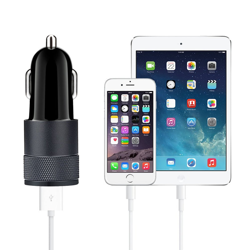 [Australia - AusPower] - Car Charger,Sicodo 3.4A 2 Pack USB Smart Port Charger Compatible with iPhone X 8 7 6S 6 Plus, 5 SE 5S 5 5C,Galaxy S9 S8 S7 S6 Edge, Note 8 4, LG G6 G5 V10 V20,Nexus 5 X 6P,Pixel,iPad Pro Portable Black 