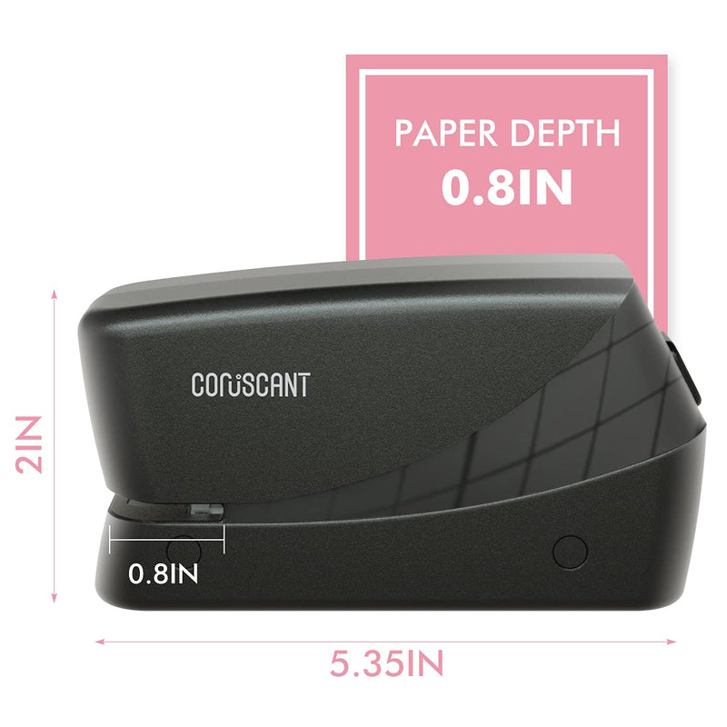 [Australia - AusPower] - Coruscant Electric Stapler,Heavy Duty Desktop Stapler,No-Jam Automatic Stapler AC or Battery Powered,25 Sheet,Professional for Office Home School Use Black 