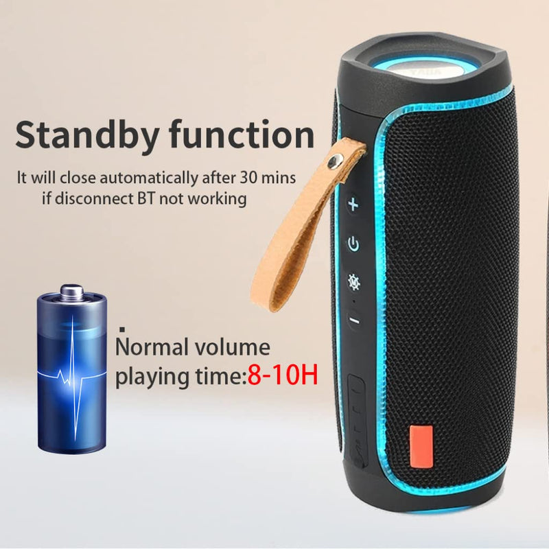 [Australia - AusPower] - Bluetooth Portable Speaker, Wireless Bluetooth Speakers V5.1USB Card, Micro SD Card and FM Radio, Wireless Speakers with Bluetooth for Outdoor, Indoor, Travel, Beach, Camping 
