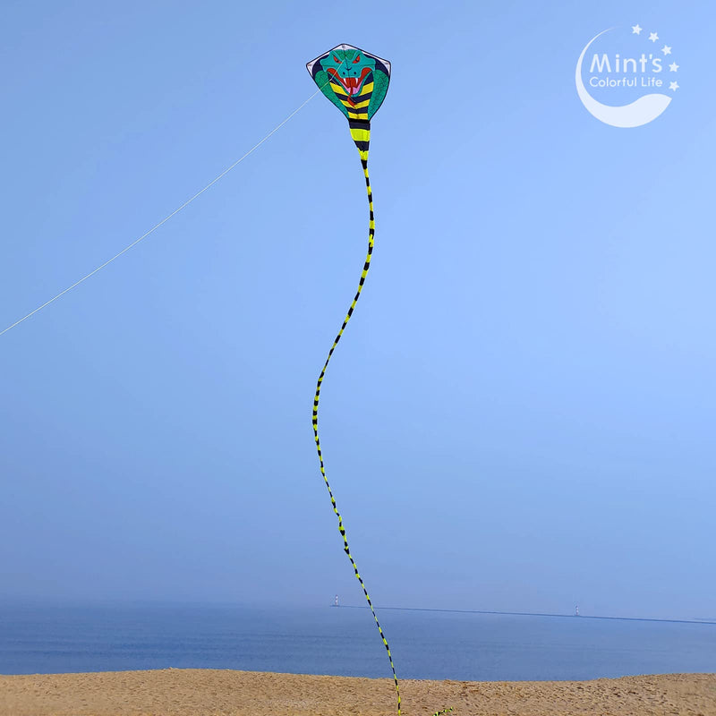 [Australia - AusPower] - Large Cobra Kite for Adults Kids Boys with Super Long Tail (49 ft), Extra Easy to fly, Best Huge Kites for the Beach/Kite Party/Field/Park, It Will Dominate the Sky! 