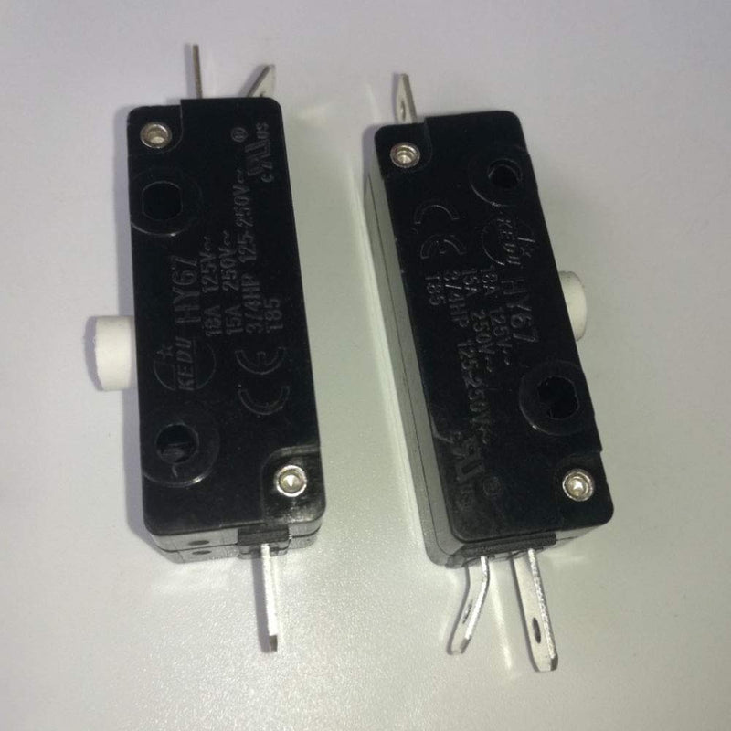 [Australia - AusPower] - 2Pcs KEDU HY67 3Pins Push Button Switch AC 125/250V 18/15A ON-ON Push-Key Switches for Electrical Appliances and Equipment of Household or Similar Purposes Self Reset CE Made in China 