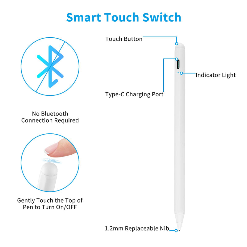 [Australia - AusPower] - Stylus for Dell Latitude 2 in 1 Pen,1.5mm Fine Tip Pencil Compatible with Dell Latitude 2 in 1 Stylus Pen White 