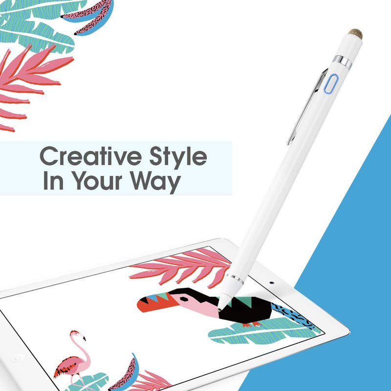 [Australia - AusPower] - Electronic Pencil for Samsung Galaxy Tab A 10.5 Stylus Pen, EDIVIA Digital Capacitive Pencil with 1.5mm Ultra Fine Tip Stylus Pen for Samsung Galaxy Tab A 10.5 Drawing and Writing, White 