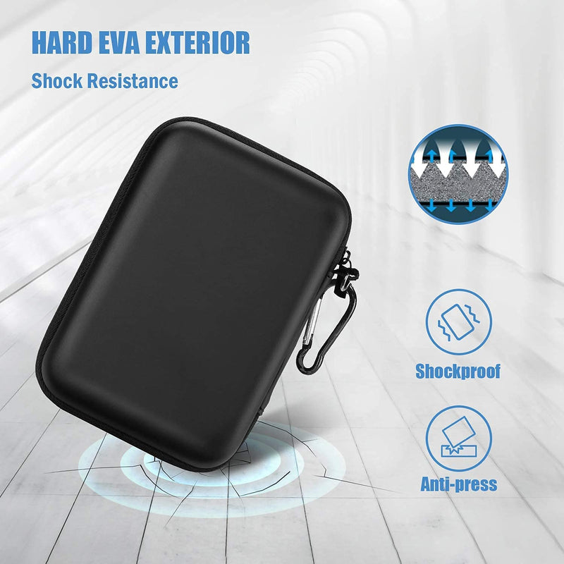 [Australia - AusPower] - ProCase Hard Drive Case 2.5 Inch Bundle with ProCase Hard Travel Tech Organizer Case Bag 