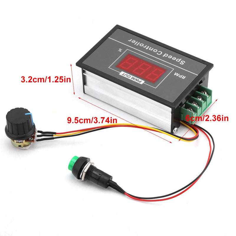 [Australia - AusPower] - PWM DC Motor Speed Controller, Motor Speed Regulator Power Controller 6-60V 12V 24V 36V 48V 30A with LED Digital Display Slow Start/Stop Revolving Speed Time Adjustable 