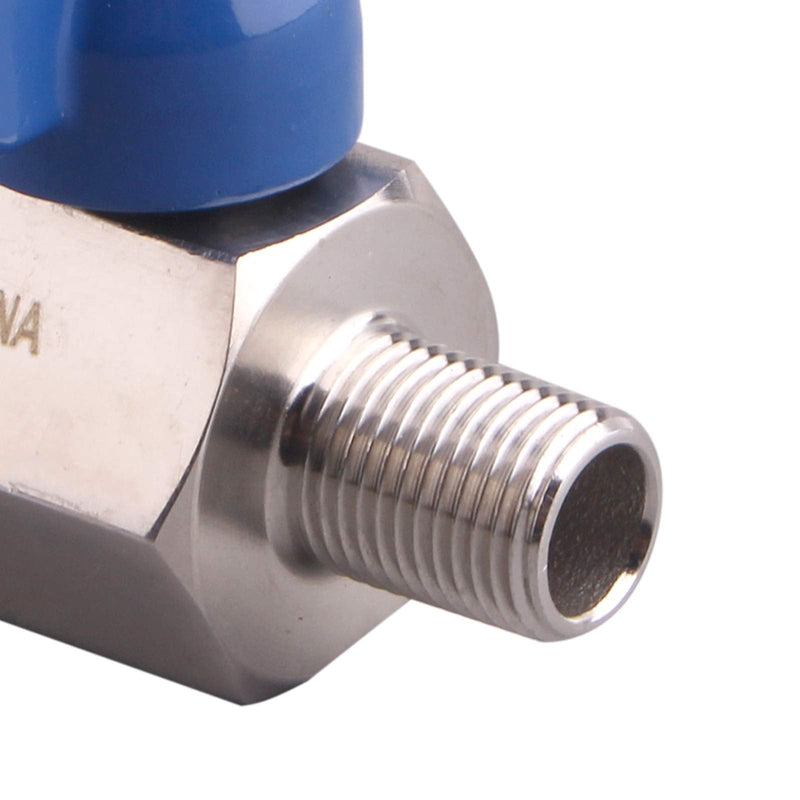 [Australia - AusPower] - DERNORD Stainless Steel Mini Ball Valve NPT Thread (1/8" Female&Male) 1/8 Inch Pack of 1 