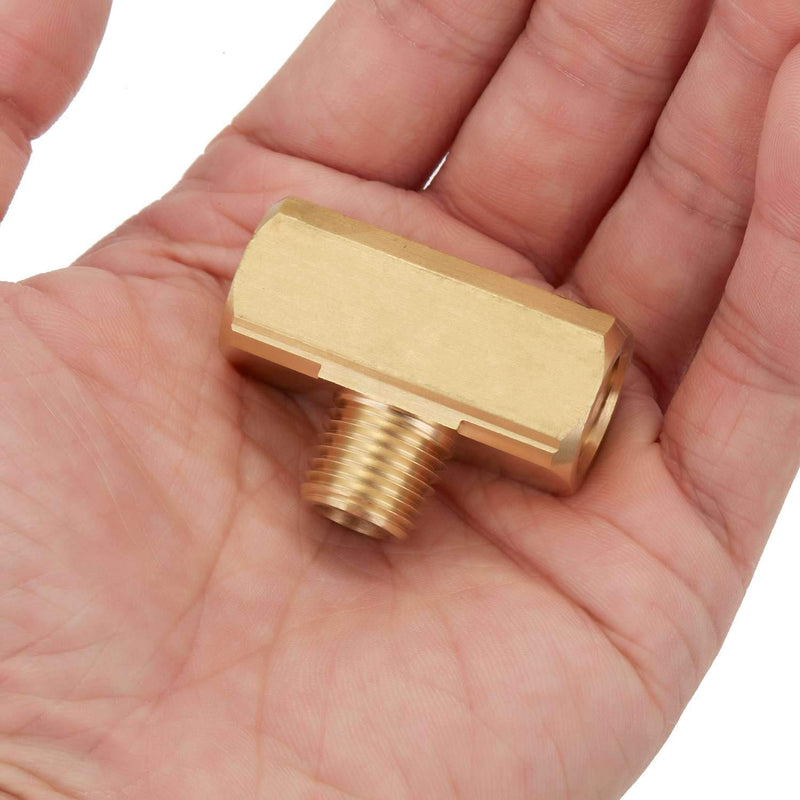 [Australia - AusPower] - Litorange 2 PCS Metals Brass Pipe Fitting Barstock Male Branch Tee T Adapter 1/4" NPT Female x 1/4" NPT Female x 1/4" NPT Male (Pack of 2) 2PCS 1/4" Tee 