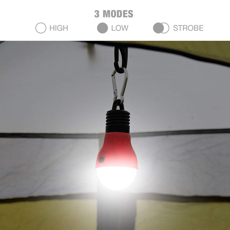 [Australia - AusPower] - EverBrite 3-Pack Camping Lights - 3 Lighting Modes, Portable LED Bulbs Ideal for Kids’ Adventure Activities, Backpacking, Camping, Picnic, Emergency and More, 3 x AAA Batteries Included 