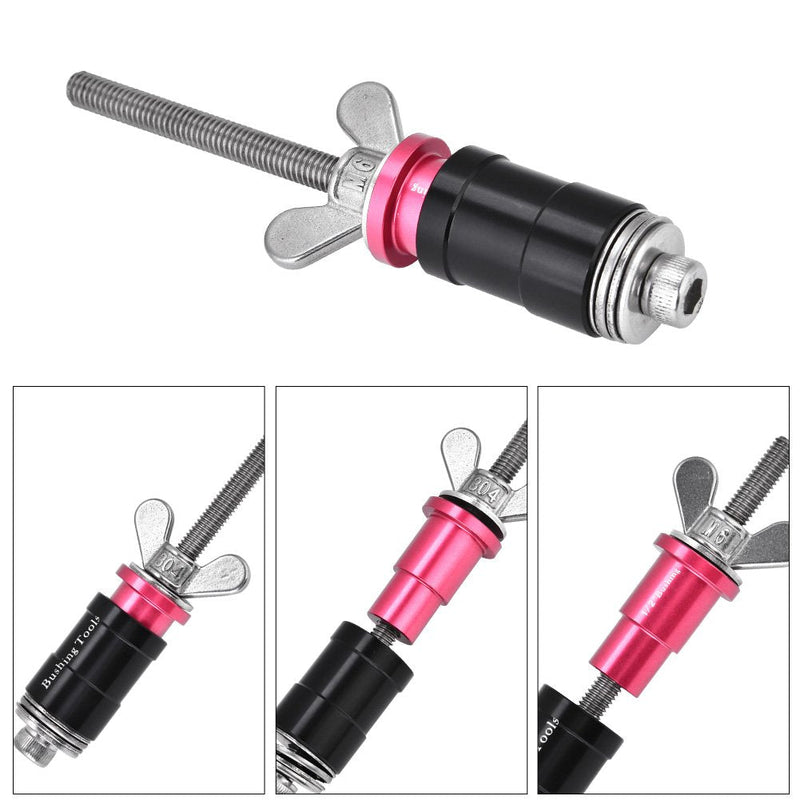 [Australia - AusPower] - Dioche Rear Shock Bushing Tool, Anti-Rust Rear Shock Eyelet Bushing Removal Install Tool with 3 Adapters for Bike Maintenance 