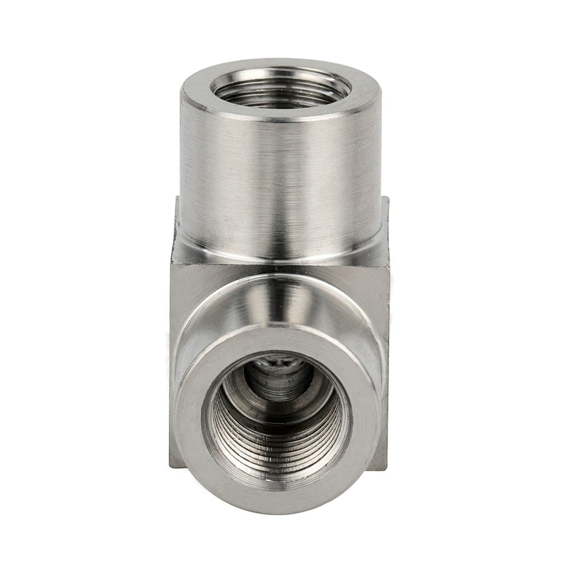[Australia - AusPower] - Metalwork 304 Stainless Steel Pipe Fitting, Street Tee, Male Run Tee, 1/4" NPT Male x 1/4" NPT Female x 1/4" NPT Female, 1 Pc 