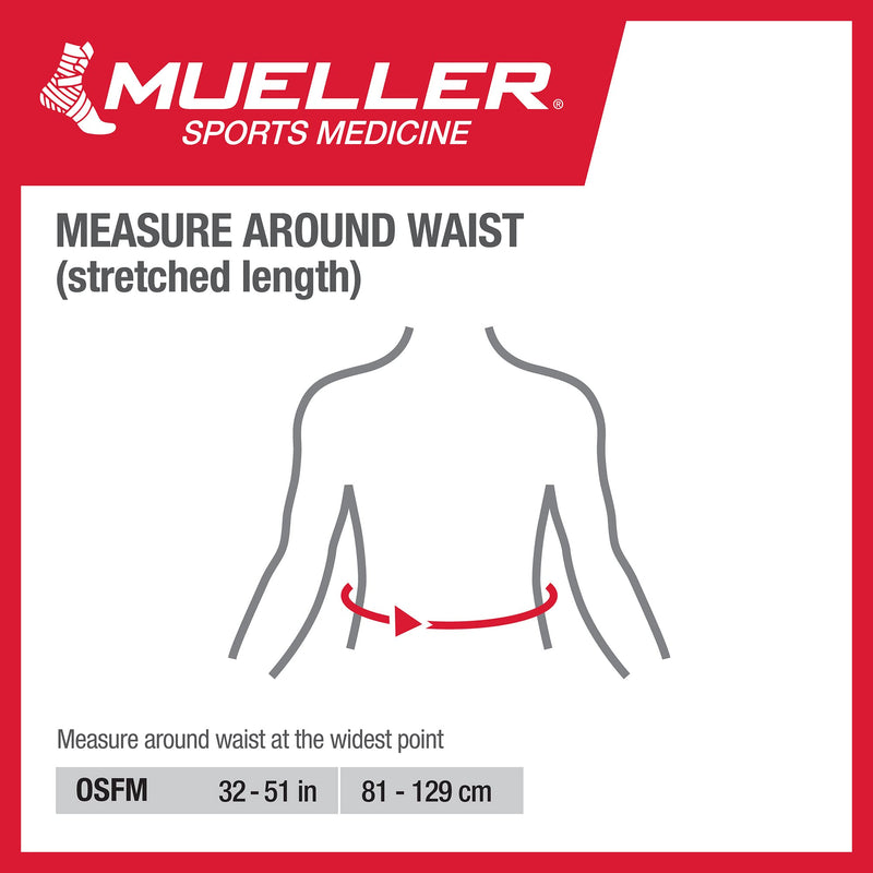 [Australia - AusPower] - Mueller Adjustable Back and Abdominal Support, Black, One Size Original 