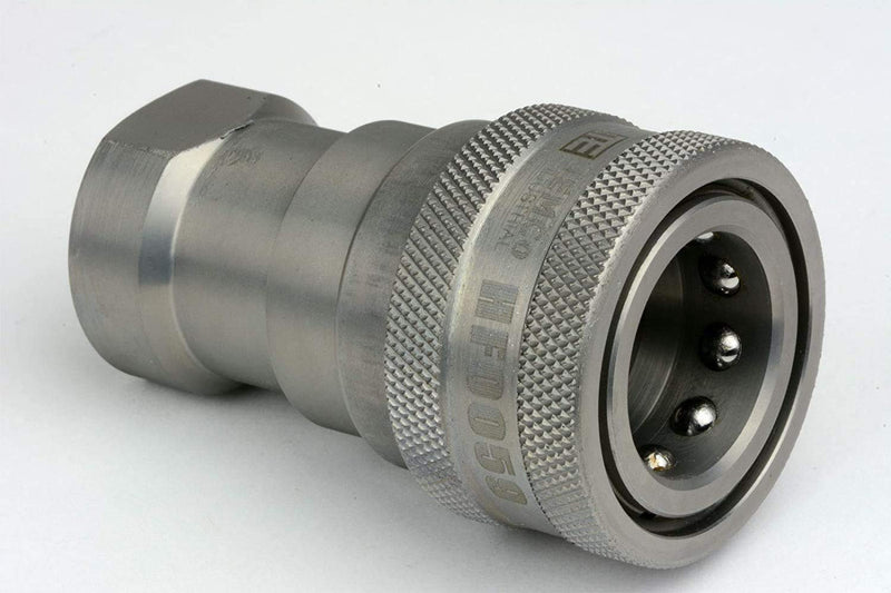 [Australia - AusPower] - TEMCo 1/2" Female NPT Thread 1/2" Body Pair Hydraulic Coupler ISO 7241B Ball Valve Quick Connect for Tractors and Ag Equipment Fits Pioneer Parker Format - HF0060 (HF0058 + HF0059) 