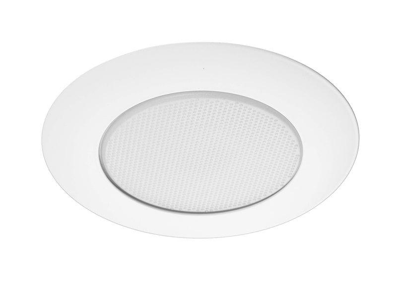 [Australia - AusPower] - NICOR Lighting 17575 Recessed Trims, White Lexan Flat Albalite Shower Trim with Plastic Trim Ring and Albalite Lens 