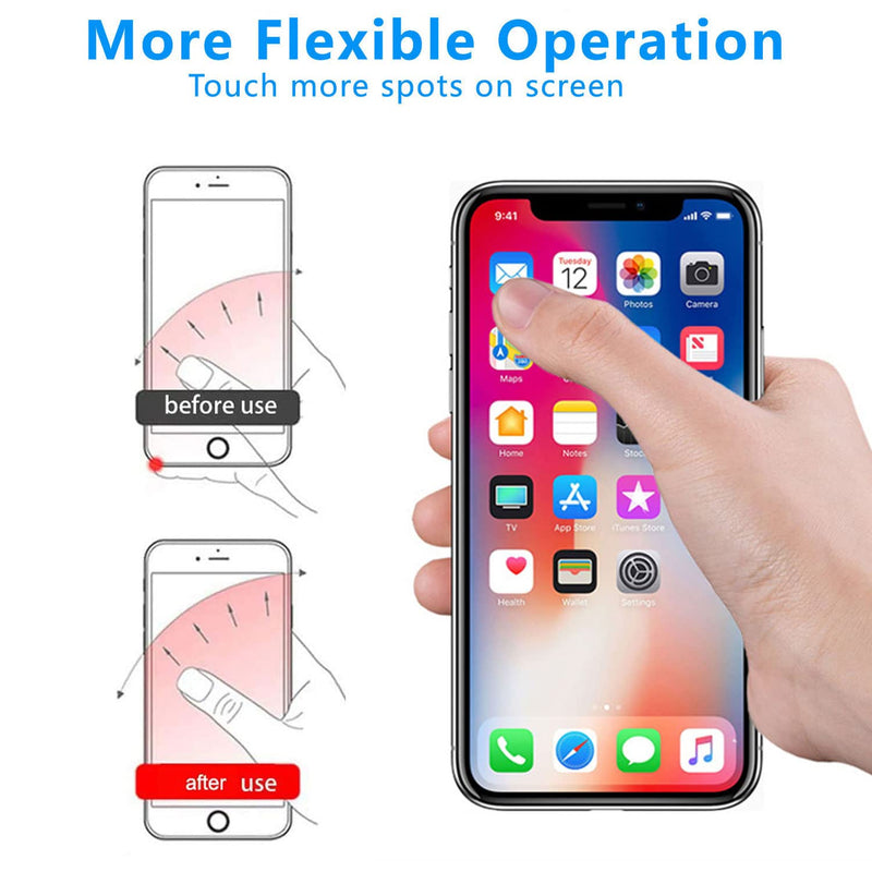 [Australia - AusPower] - Kinizuxi Cell Phone Ring Holder Stand 5 Pack Silver, Transparent Phone Ring Holder Finger Kickstand 360° Rotation, Clear Phone Ring Grip Compatible with Various Mobile Phones and Tablet 