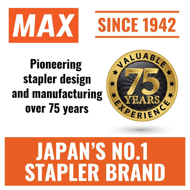 [Australia - AusPower] - Max Flat-Clinch Black Standard Stapler with 30 Sheet Capacity (HD-50DFBK) 