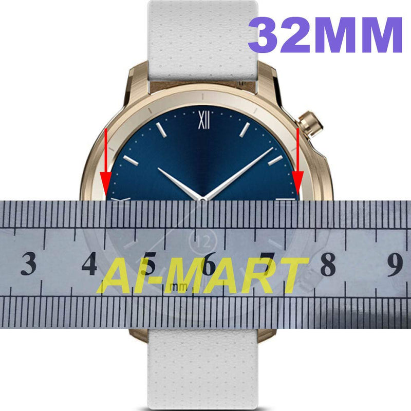 [Australia - AusPower] - [3-Pcs] Smartwatch Screen Protector Universal Round Watch HD Screen Protector Clear HD Film with Anti-Fingerprint, Anti-Bubble,Anti-Scratch (32MM) 