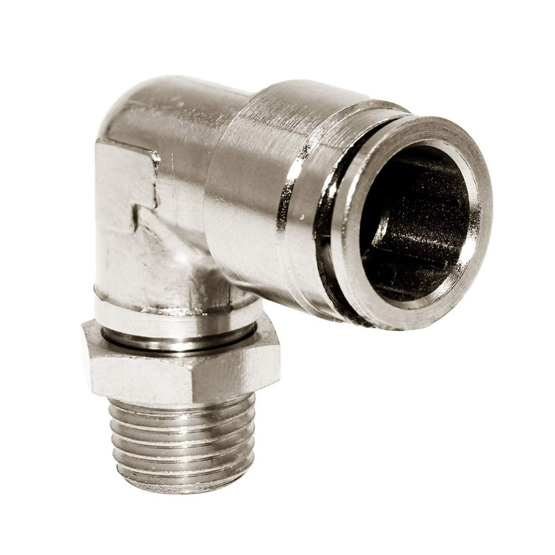 [Australia - AusPower] - Beduan Brass BPL Push to Connect Air Fittings Elbow 3/8" Tube OD x 1/4" NPT Male 90° Degree Adapter (Pack of 5) 3/8"Tube OD-1/4"NPT 