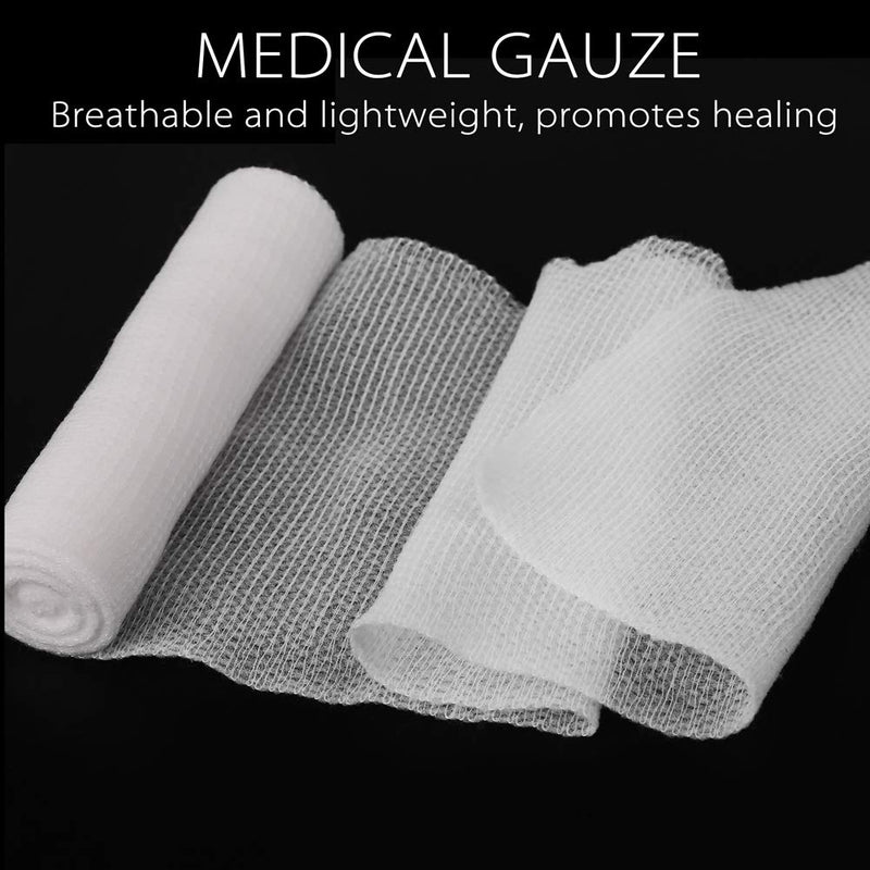 [Australia - AusPower] - LotFancy Gauze Bandage Roll, 48-Count Gauze Wrap, 4" x 4 Yards Stretched, Conforming Gauze Rolls, Medical Wound Care Supplies for First Aid 48 Count (Pack of 1) 