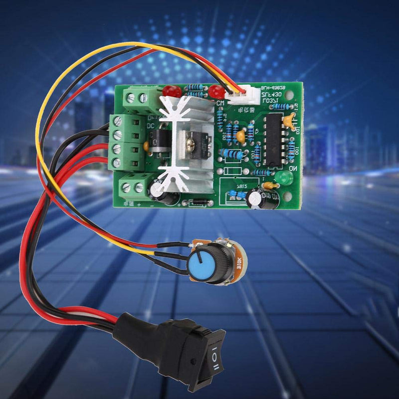 [Australia - AusPower] - PWM Motor Speed Controller,5-30V DC 6A/150W Speed Regulation Adjustable DC Brush Motor Speed Controller Reversing Switch 