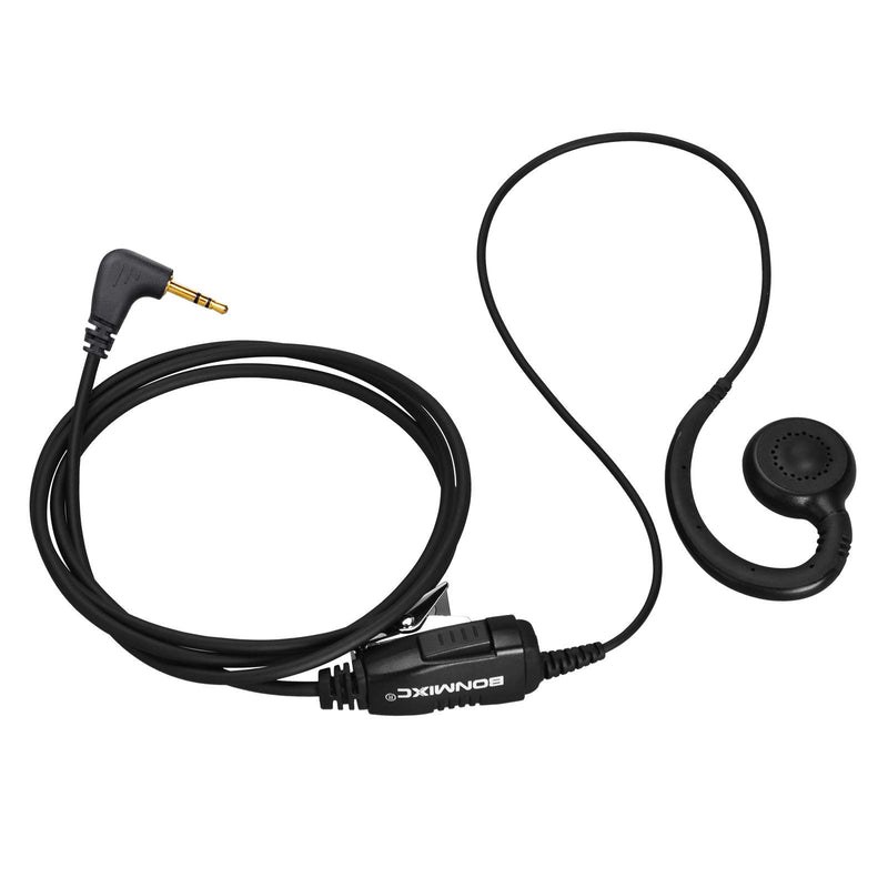 [Australia - AusPower] - BONMIXC (2 Pack) 1-Pin Two-Way Radio Earpiece ONLY Compatible with 2.5mm 1-Pin Motorola Talkabout Walkie Talkie Earpiece with Mic Thicker Reinforced Cable with PTT 