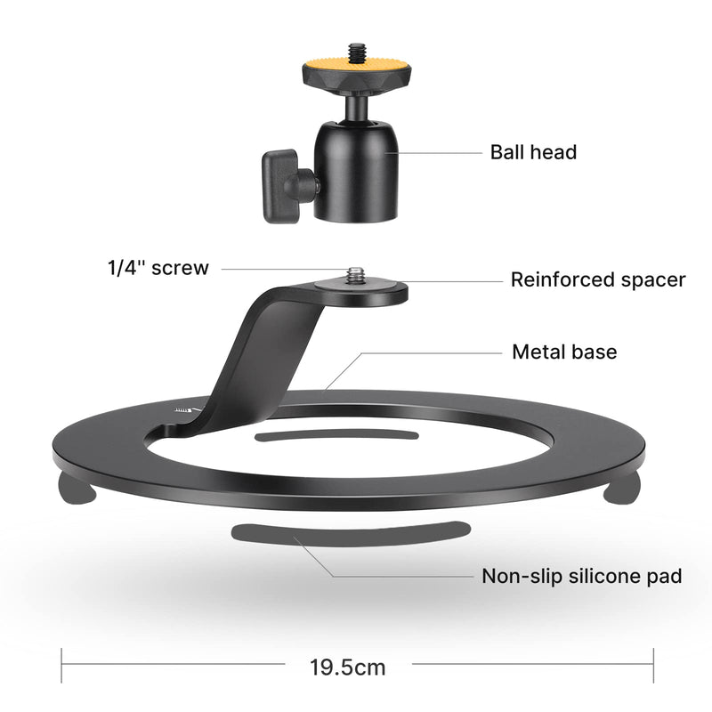 [Australia - AusPower] - Aluminum Desktop Projector Stand w Ballhead Angle Adjustment, JUSMO Table Projector Stand Adjustable Tilt for Nebula, XGIMI, VANKYO, BenQ, PVO, TMY, AuKing and Most LCD/DLP Video Projectors 