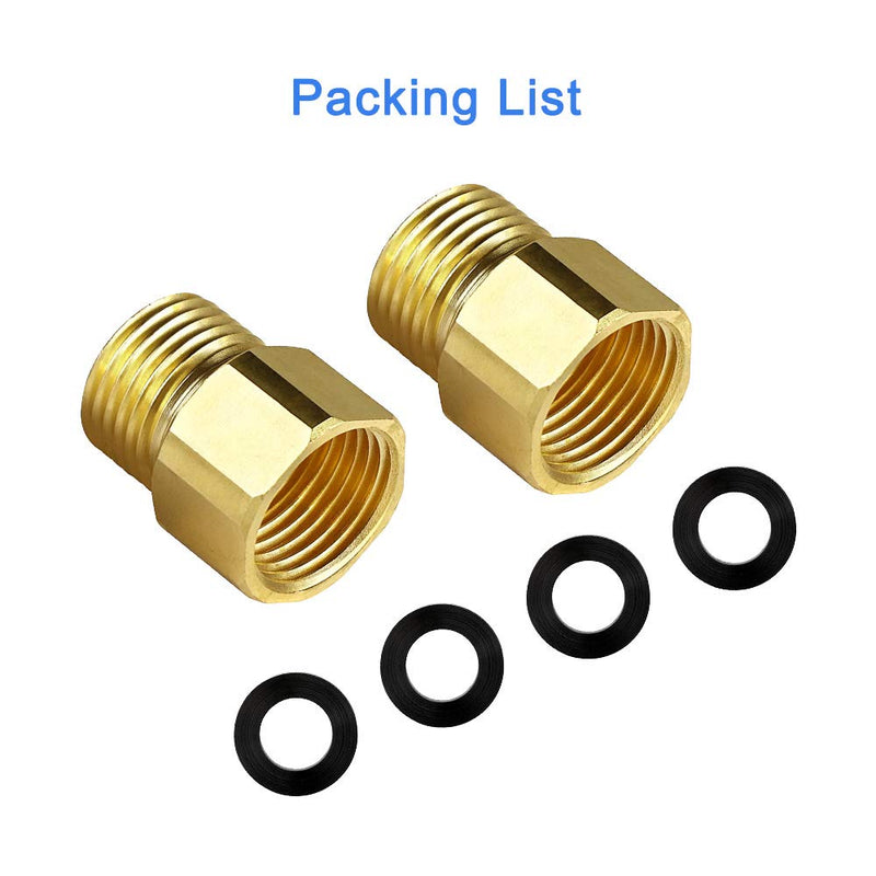 [Australia - AusPower] - KWODE 1/2” Male to 1/2” Female Faucet Adapter Lead Free Brass constructed Sold in Pairs Faucet Pipe Fitting 