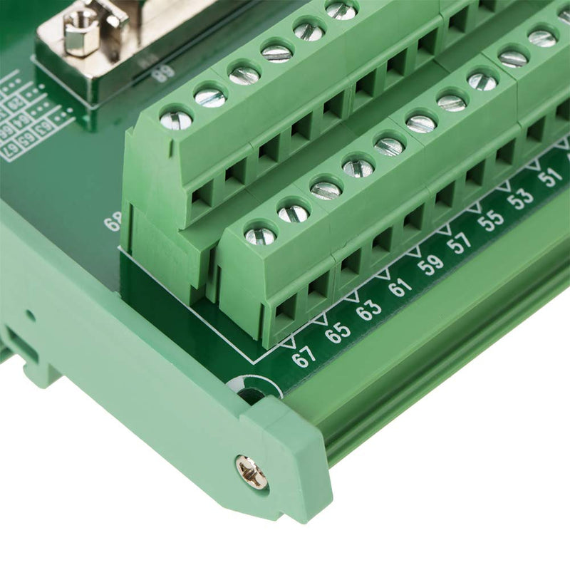 [Australia - AusPower] - SCSI68 68-pin DB Type Female Connector Breakout Board Terminal Module Connector Terminal Block Brass 48V 1A 