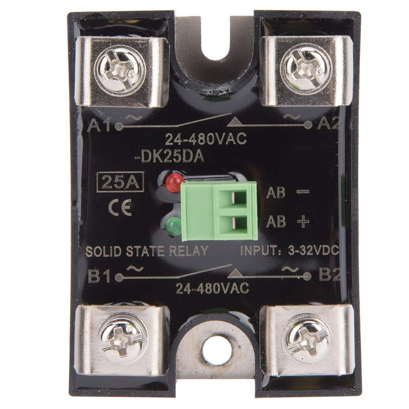 [Australia - AusPower] - Berm Single Channel DC Solid State Relay Controls Dual Channel AC 1-Phase SSR 24-480VAC(25A) 