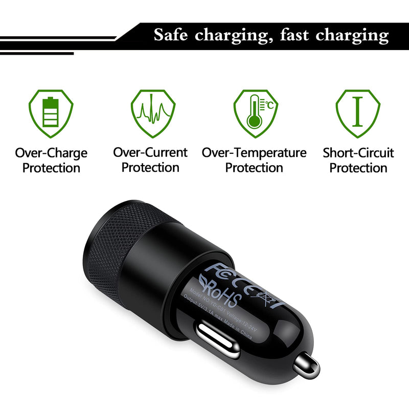 [Australia - AusPower] - Car Charger Adapter, 3Pack 3.4A Fast Charger Dual Port Cigarette Lighter Car Adapter for iPhone 13 Pro Max 12 11 Pro Max,SE,8,7 Plus,iPad, Samsung Galaxy S21 Ultra S20 A52 F52 5G A72,Pixel 6 Pro 5XL 3Pack(Black) 