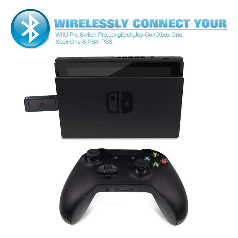 [Australia - AusPower] - Controller Adapter USB for N-Switch PS3 PC, Dongle Bluetooth Compatible with PS5/ PS3/ PS4/ Xbox 360/ Xbox One X/ Wii U Pro/ Windows PC/ Switch Pro Controller Converter Adapter 